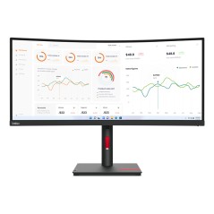 Lenovo ThinkVision T34w-30 34" UltraWide 3440x1440 HDMI DisplayPort USB-C Docking Monitor - Enhanced Productivity & Stunning Vis